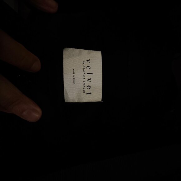 Velvet By Graham & Spencer Black Military-Style Jacket With Decorative Button A - Picture 6 of 7